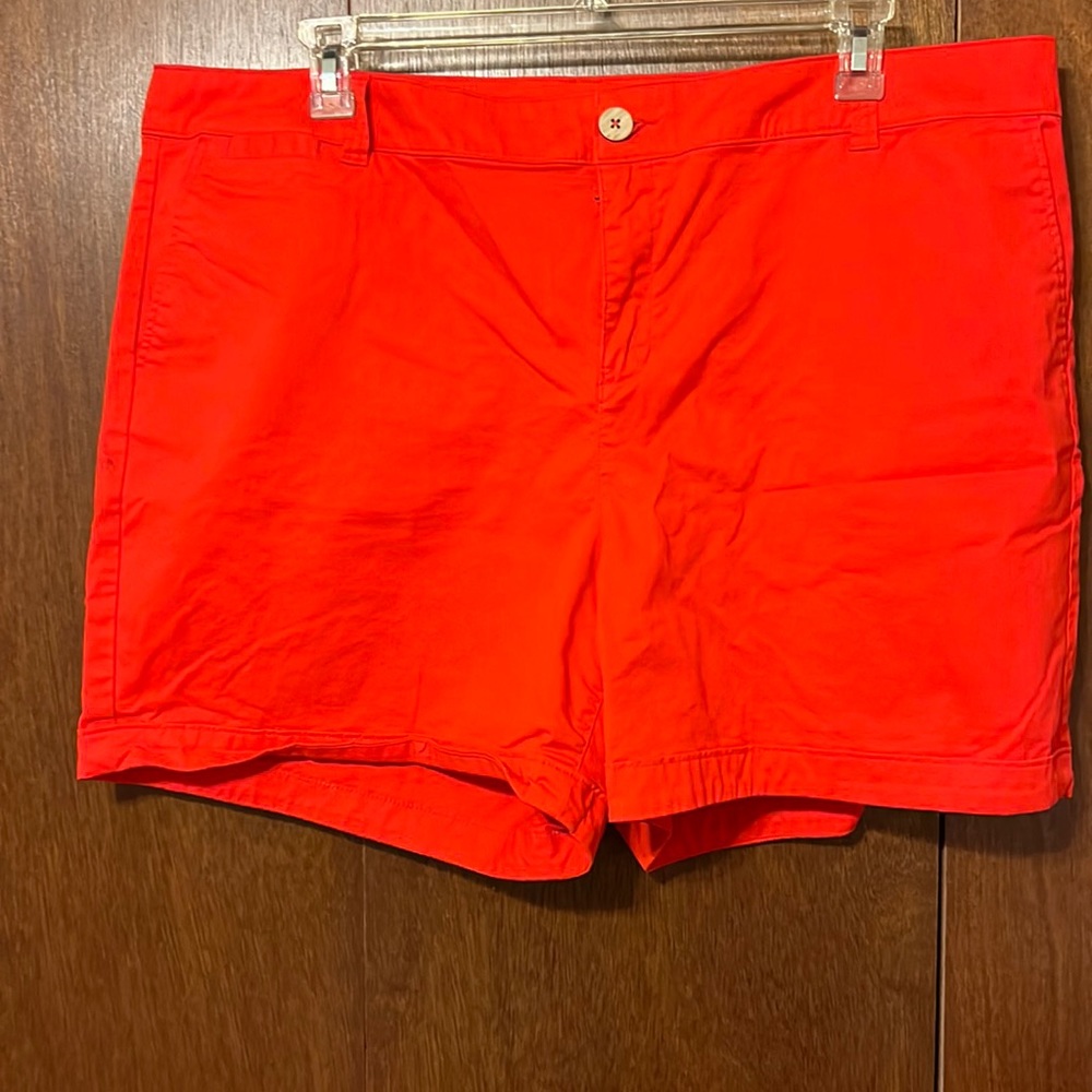 Red chino lane bryant shorts